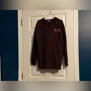 burgundy victoria secret sport hoodie